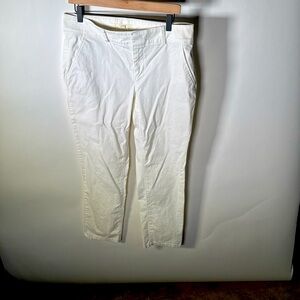 Loft white cropped pants size 10